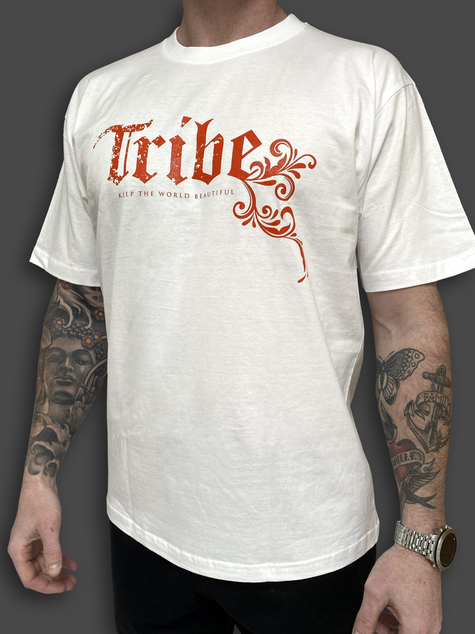 Raw Tribe T-Shirt White Lowkey Tribe